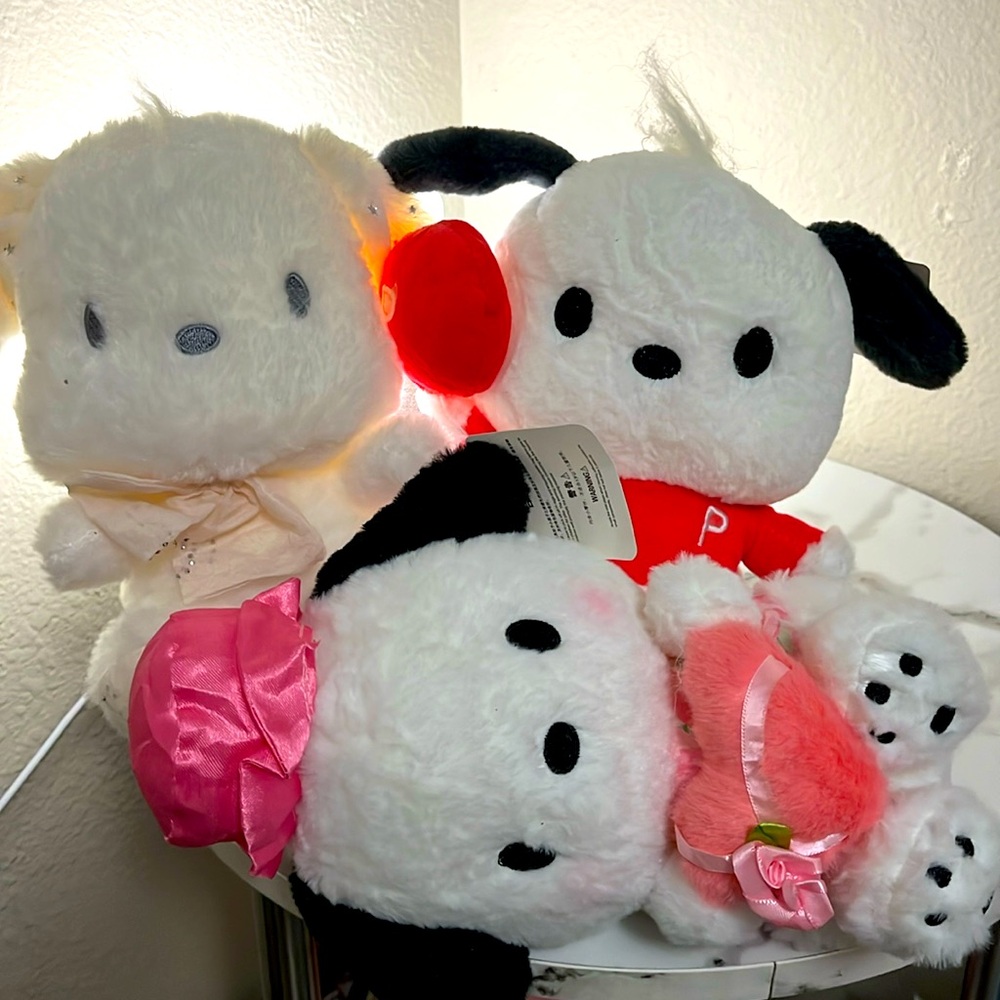 3 pochacco stuff animals